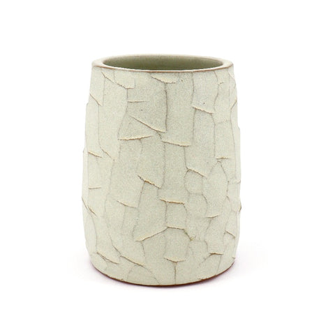 Textured Utensil Holder Cream - Arts and Heritage St. Albert