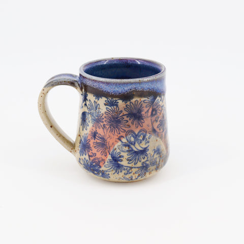 Speckled Mugs Florals and Blue - Arts and Heritage St. Albert