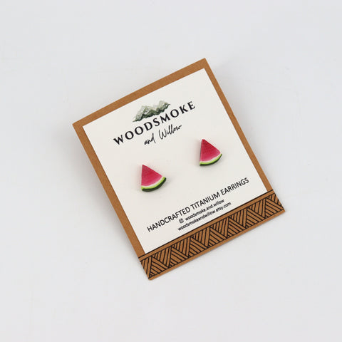 Watermelon Stud Earrings Small - Arts and Heritage St. Albert