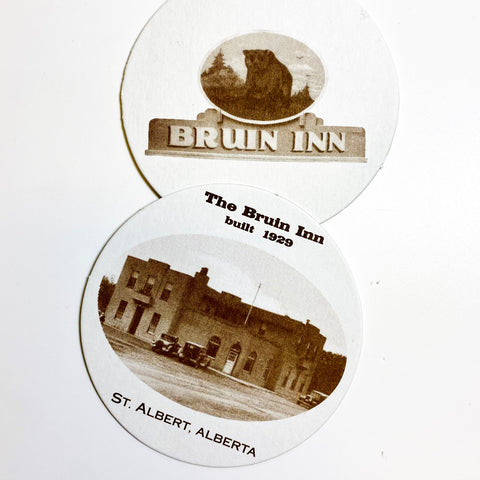 Bruin Inn coaster - Arts and Heritage St. Albert