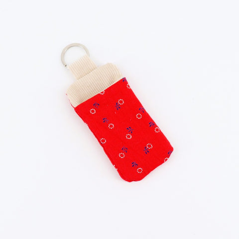 Handsewn Lip Balm Holder Red - Arts and Heritage St. Albert