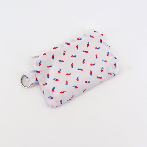 Handsewn Keychain Pouch White (medium) - Arts and Heritage St. Albert