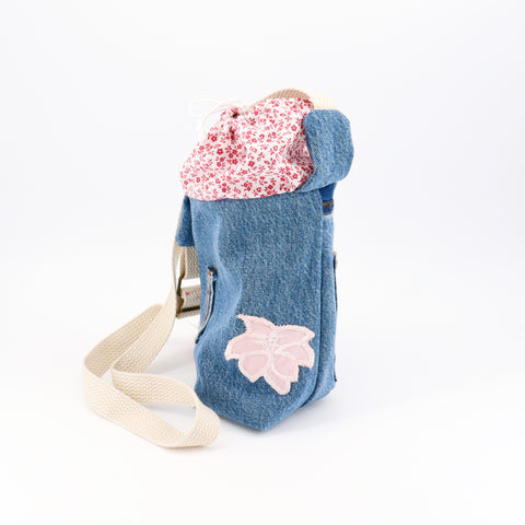 Patchwork Water Bottle Bag Denim - Arts and Heritage St. Albert