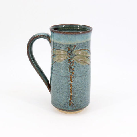 Blue and Green Dragonfly Mugs Soft Green - Arts and Heritage St. Albert