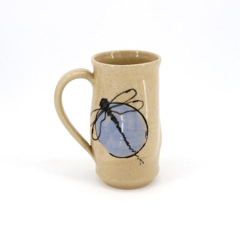 Colourful Handmade Mugs with Dragonfly Decoration Light Blue - Arts and Heritage St. Albert