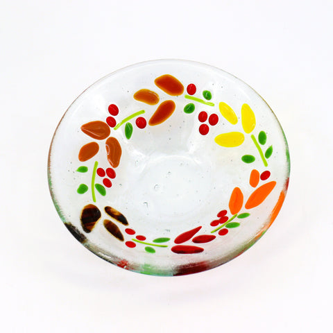 Autumn Colours Fused Glass Bowl - Arts and Heritage St. Albert