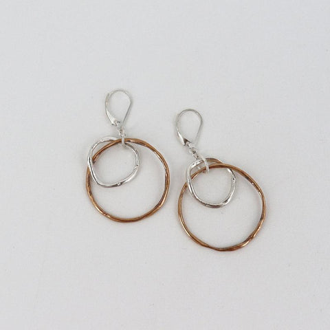 'Links Collection Bronze and Silver Entwined Earrings - Arts and Heritage St. Albert