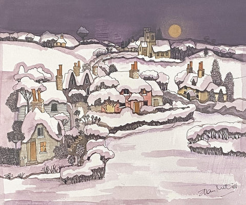 'Winter in England' Original Painting - Arts and Heritage St. Albert