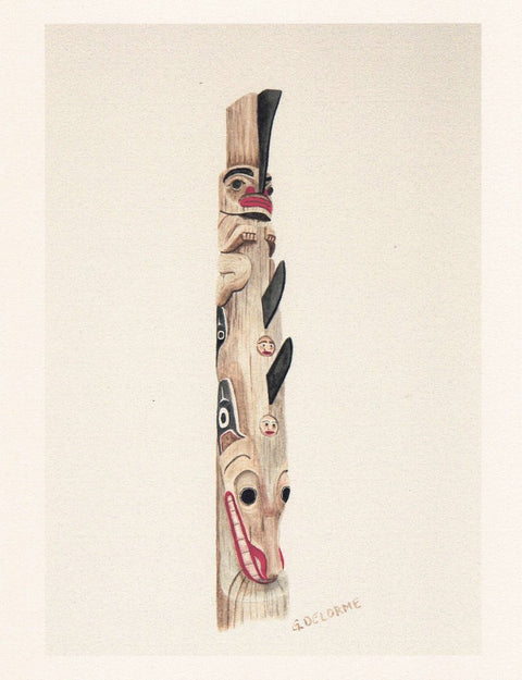 'Totem' Art Prints By Gerald Delorme Pole at Kitselas - Arts and Heritage St. Albert