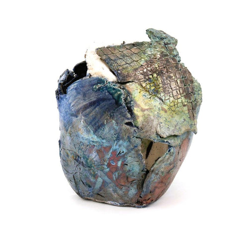 'Reptile' Sculptural Raku Vessel - Arts and Heritage St. Albert