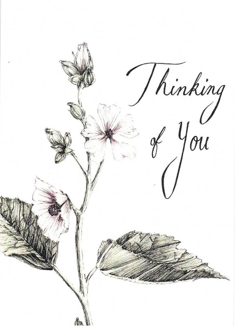 'Sentiment' Art Cards by Snake Bite Creations 'Thinking of You' Flower Card - Arts and Heritage St. Albert