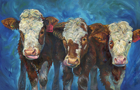 "Cow Series" Art Prints by Crystal Driedger The Three Muskateers - Arts and Heritage St. Albert