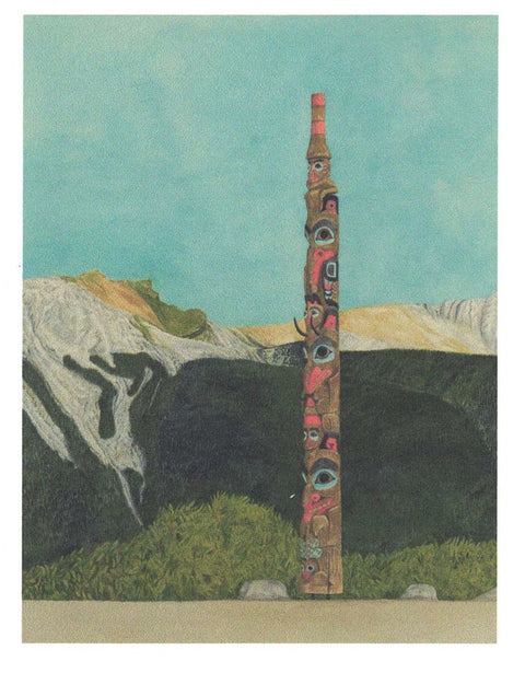 'Totem' Art Cards By Gerald Delorme Two Brothers Pole Jasper 2 - Arts and Heritage St. Albert