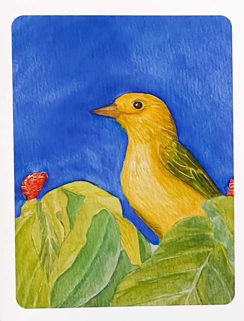 'Bird' Art Cards by Gerald Delorme Warbler - Arts and Heritage St. Albert