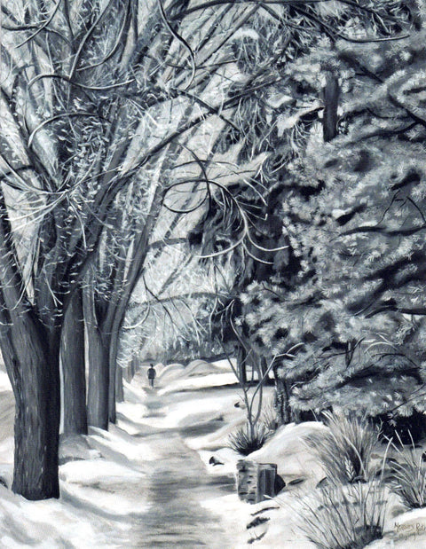 St. Albert Series Art Cards by Memory Roth Winter's Frost, 5.25" x 4" - Arts and Heritage St. Albert