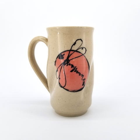 Colourful Handmade Mugs with Dragonfly Decoration Red - Arts and Heritage St. Albert