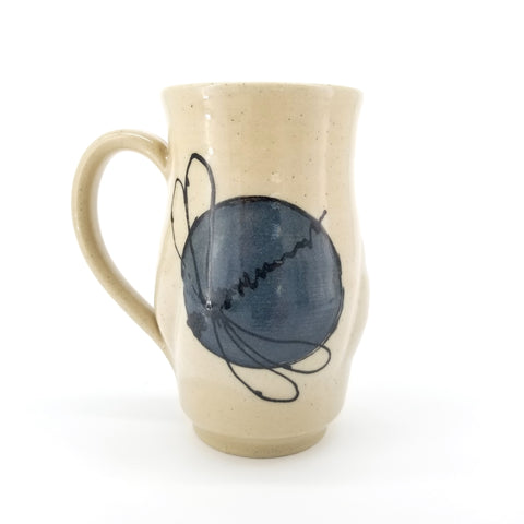 Colourful Handmade Mugs with Dragonfly Decoration Dark Blue - Arts and Heritage St. Albert