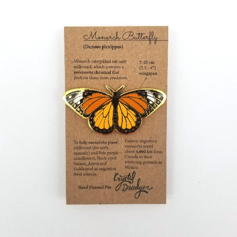 Gold Plated Enamel Pin Monarch Butterfly - Arts and Heritage St. Albert