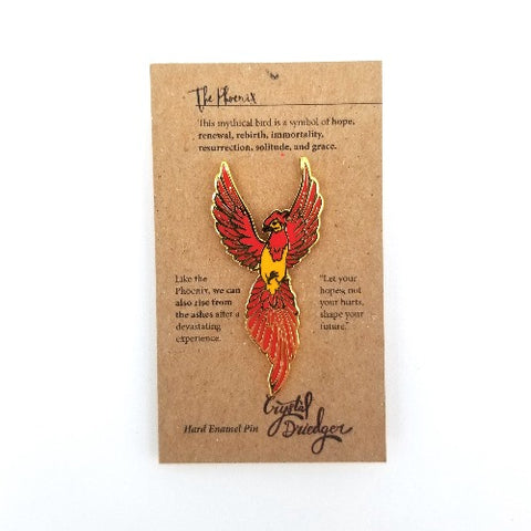 Gold Plated Enamel Pin Pheonix - Arts and Heritage St. Albert