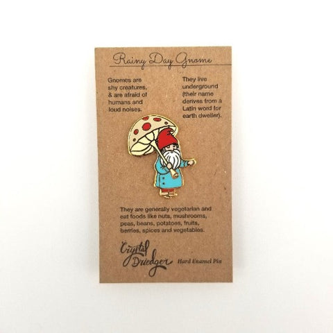 Gold Plated Enamel Pin Gnome - Arts and Heritage St. Albert