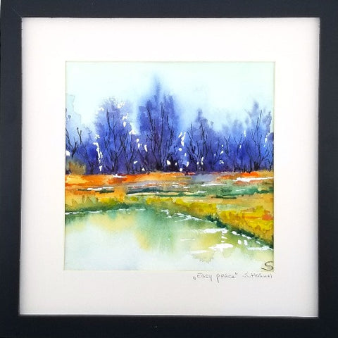 Watercolour Paintings by Sabine Hahnal Easy Peace - Arts and Heritage St. Albert