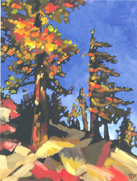 Art Cards by Tracy Lyn Propp "Autumn on the Mountain" 4" x 5.5" - Arts and Heritage St. Albert