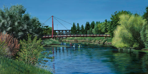 St. Albert Series Art Cards by Memory Roth A Perfect Summer Day, 8" x 4" - Arts and Heritage St. Albert