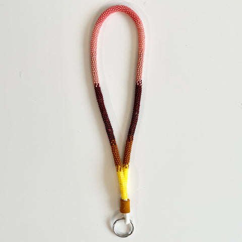 Wristlet Lanyards Pink Brown & Yellow - Arts and Heritage St. Albert