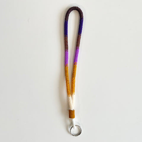 Wristlet Lanyards Brown Purple & Yellow - Arts and Heritage St. Albert