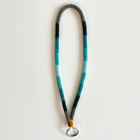 Wristlet Lanyards Grey Blue & Teal - Arts and Heritage St. Albert