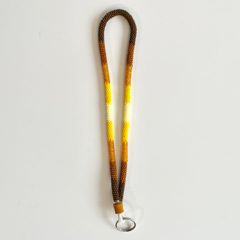 Wristlet Lanyards Brown & Yellow - Arts and Heritage St. Albert