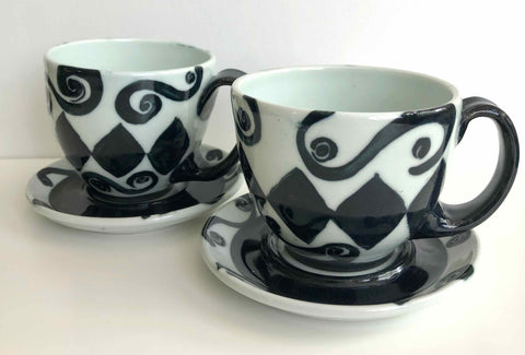 Diamond cup & saucer - Arts and Heritage St. Albert