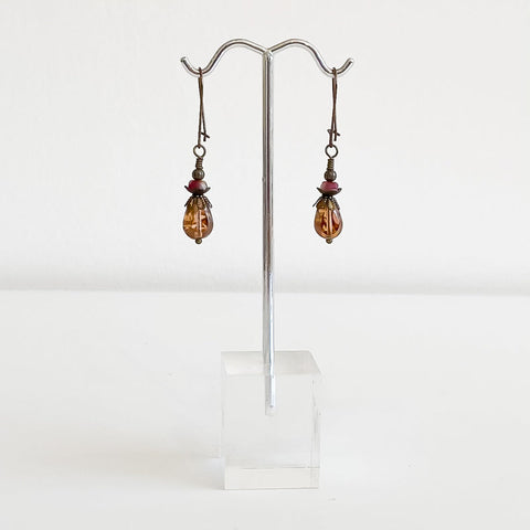 Czech Glass Teardrop Earring - Arts and Heritage St. Albert