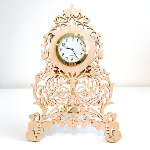 Handcut Wood Clock - Arts and Heritage St. Albert