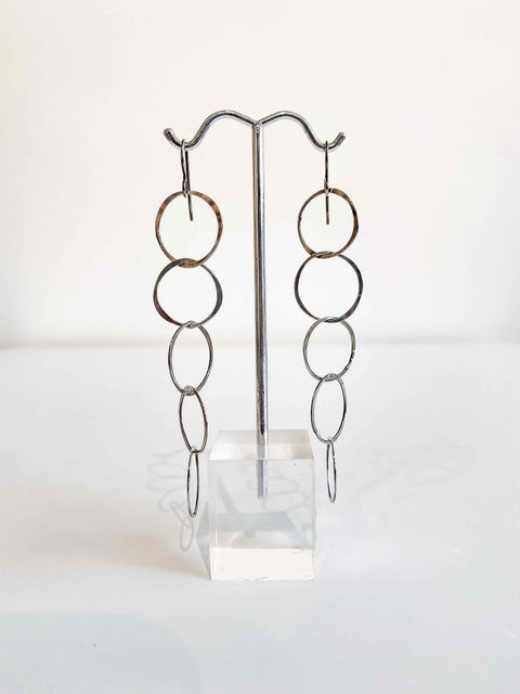 Silver Earrings with 5 Links - Arts and Heritage St. Albert