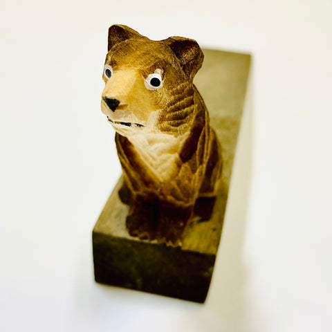 Wooden door stop bear - Arts and Heritage St. Albert