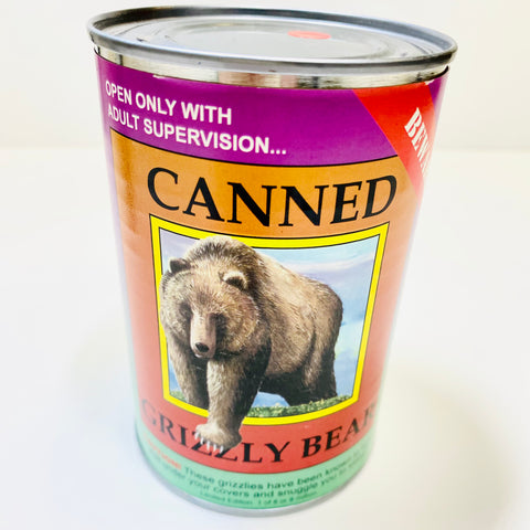 Canned critter grizzly bear - Arts and Heritage St. Albert