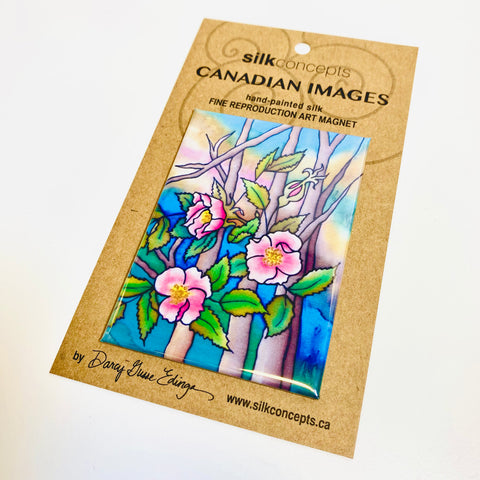 Silk Concepts Magnet Wild Roses - Arts and Heritage St. Albert