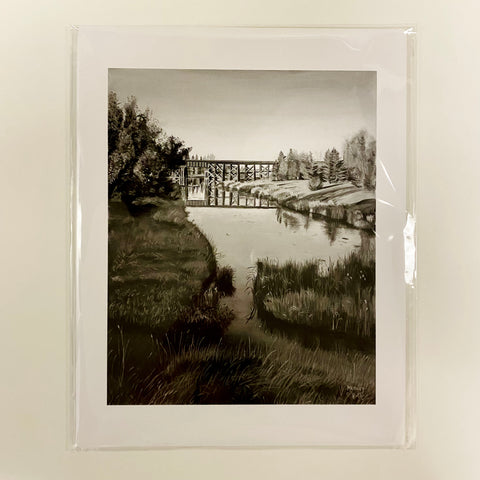 Memory Roth Prints Trestle bridge Black & White - Arts and Heritage St. Albert