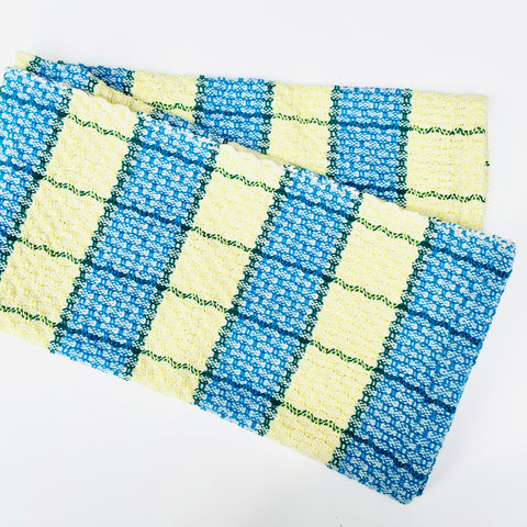 Woven Bread Basket liner green and yellow - Arts and Heritage St. Albert