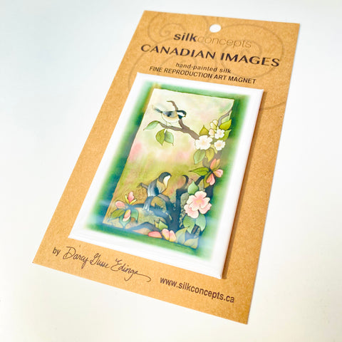 Silk Concepts Magnet Chickadee summer - Arts and Heritage St. Albert