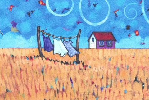 Art Cards by Pam Weber Laundry Day II - Arts and Heritage St. Albert