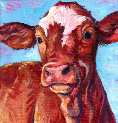 "Cow Series" Art Cards by Crystal Driedger Little Red - Arts and Heritage St. Albert