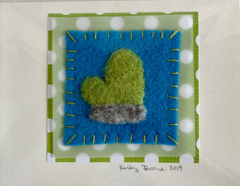 Holly Boone Art Cards - Mittens Green Mitten - Arts and Heritage St. Albert