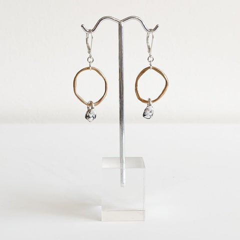 LAVA Form - Una Pebbles, Bronze & Silver Earrings - Arts and Heritage St. Albert