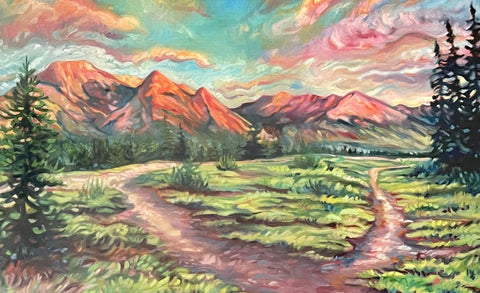 "Landscape Series" Art Cards by Crystal Driedger Two O’clock Creek Sunset Views - Arts and Heritage St. Albert