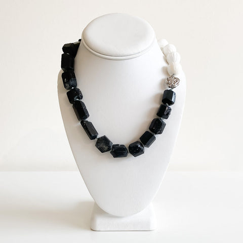 'Pema' Black and White Necklace - Arts and Heritage St. Albert