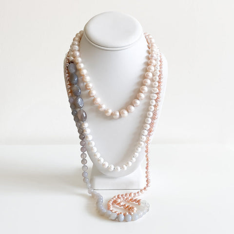 'Pema' Three Strand Pearl Necklace - Arts and Heritage St. Albert