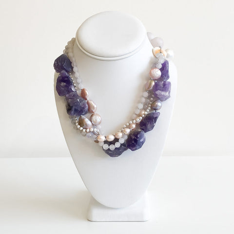 'Pema' Purple Agate Necklace - Arts and Heritage St. Albert