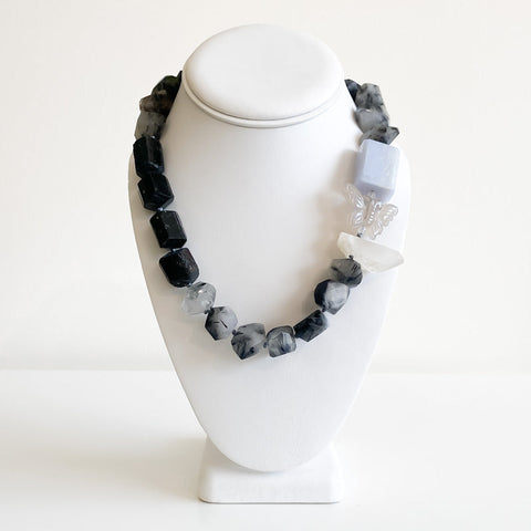 'Pema' Black Agate Necklace - Arts and Heritage St. Albert